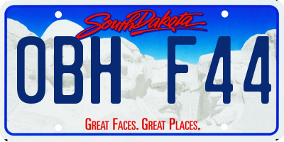 SD license plate 0BHF44