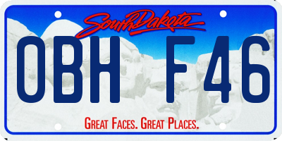SD license plate 0BHF46