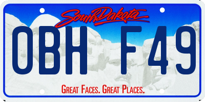 SD license plate 0BHF49