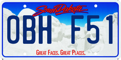 SD license plate 0BHF51