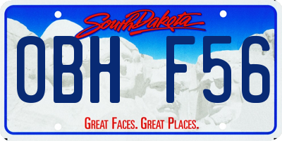 SD license plate 0BHF56