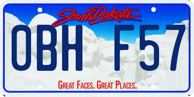 SD license plate 0BHF57