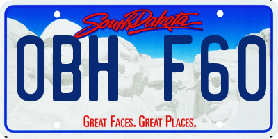 SD license plate 0BHF60