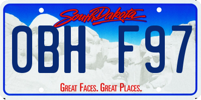 SD license plate 0BHF97