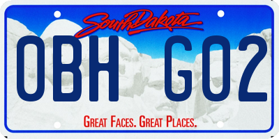 SD license plate 0BHG02