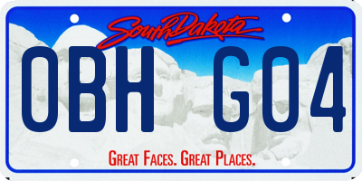SD license plate 0BHG04
