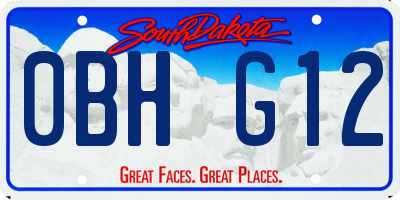 SD license plate 0BHG12