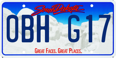 SD license plate 0BHG17