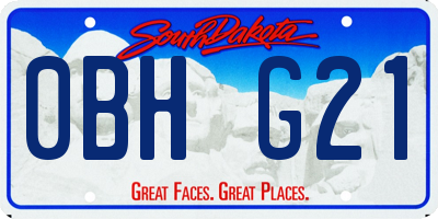 SD license plate 0BHG21