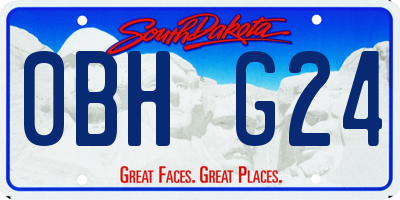 SD license plate 0BHG24