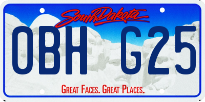 SD license plate 0BHG25