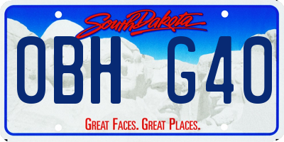 SD license plate 0BHG40