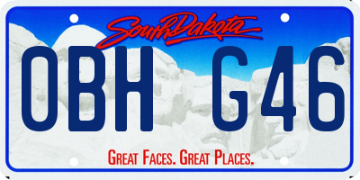SD license plate 0BHG46