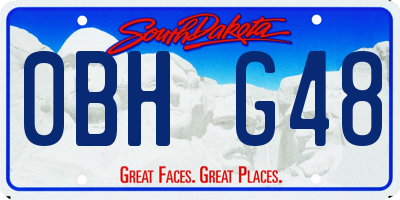 SD license plate 0BHG48