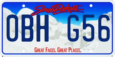 SD license plate 0BHG56