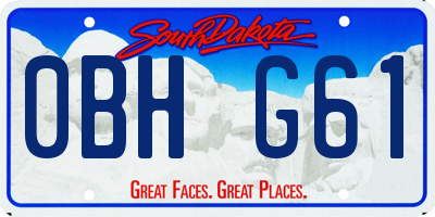 SD license plate 0BHG61