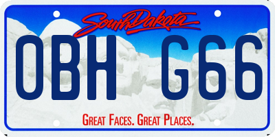 SD license plate 0BHG66