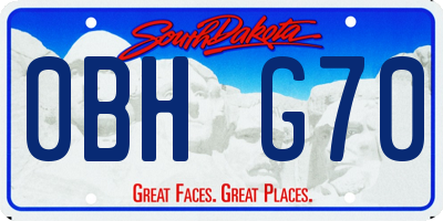SD license plate 0BHG70