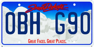 SD license plate 0BHG90