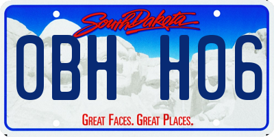 SD license plate 0BHH06