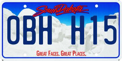 SD license plate 0BHH15