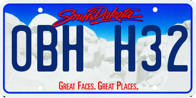 SD license plate 0BHH32