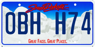 SD license plate 0BHH74