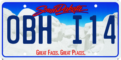 SD license plate 0BHI14