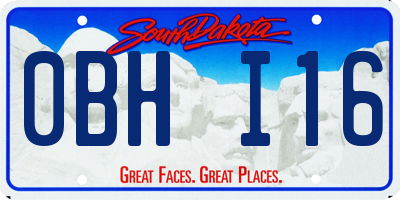 SD license plate 0BHI16