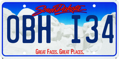 SD license plate 0BHI34