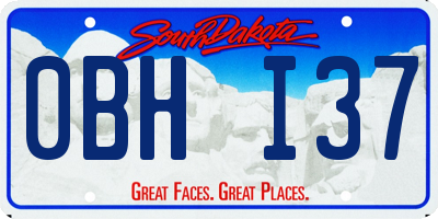 SD license plate 0BHI37