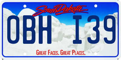 SD license plate 0BHI39