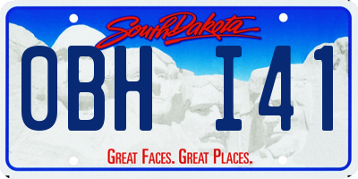 SD license plate 0BHI41
