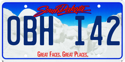 SD license plate 0BHI42