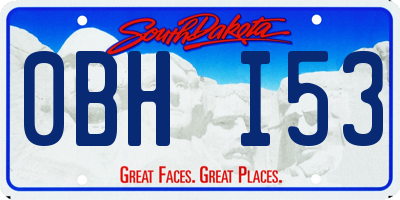 SD license plate 0BHI53