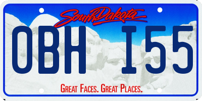 SD license plate 0BHI55