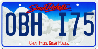 SD license plate 0BHI75