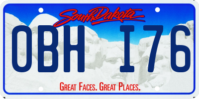 SD license plate 0BHI76