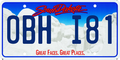 SD license plate 0BHI81