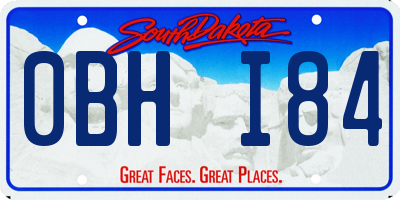 SD license plate 0BHI84