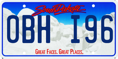 SD license plate 0BHI96