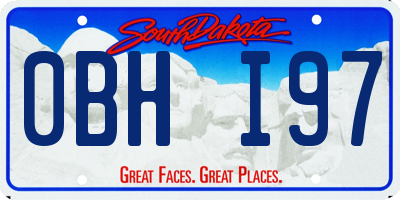 SD license plate 0BHI97