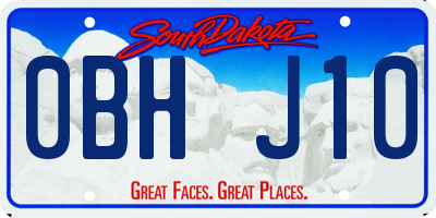 SD license plate 0BHJ10