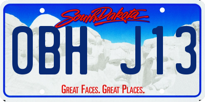 SD license plate 0BHJ13