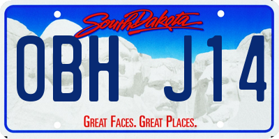 SD license plate 0BHJ14