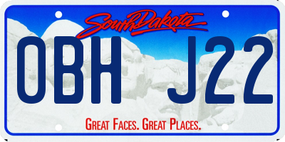 SD license plate 0BHJ22