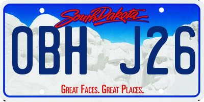 SD license plate 0BHJ26