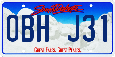 SD license plate 0BHJ31