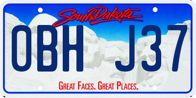 SD license plate 0BHJ37