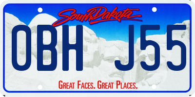 SD license plate 0BHJ55